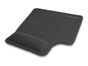 Delock mouse pad with wrist pillow - ergonomic, gel wrist rest, left-hander