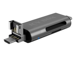 ICY BOX IB-CR201-C3 - card reader - micro USB / USB / USB-C 3.2 Gen 1