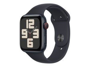 Apple Watch SE (GPS + Cellular) 2nd generation - midnight aluminium - smart watch with sport band - midnight - 32 GB