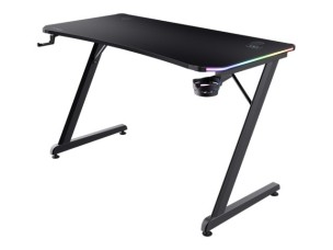 Trust GXT 709 LUMINUS - desk - rectangular - black - black