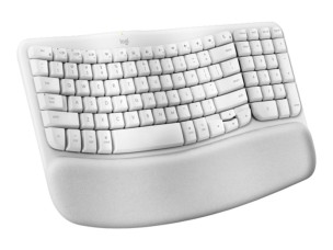 Logitech Wave Keys - keyboard - with cushioned palm rest - QWERTY - off-white