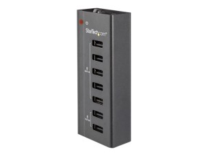 StarTech.com 7 Port USB Charging Station with 5x 1A Ports and 2x 2A Ports charging strip - + AC power adapter - USB