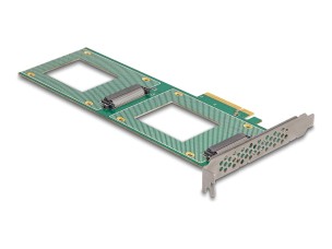 Delock - storage controller - bifurcation , 236 x 87 mm - U.2 NVMe - PCIe 4.0 x8