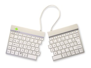 R-Go Ergonomic Keyboard Split break - keyboard - with integrated break indicator - AZERTY - French - white Input Device