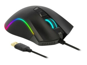 Delock Gaming - mouse - USB - black