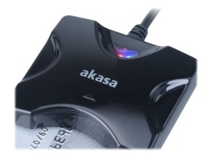 Akasa AK-CR-03BKV2 USB Viedkaršu (Elektroniskā paraksta ID) Smart Card  karšu lasītājs ISO7816