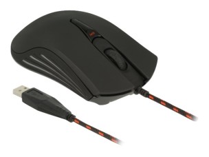 Delock - mouse - USB - black, red