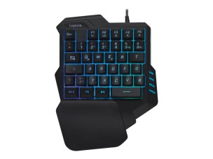 LogiLink Illuminated one-hand gaming - keyboard - black