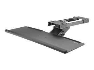 StarTech.com Under Desk-Mount Keyboard Tray - 26.4” Wide - Adjustable - Ergonomic Slide-Out Keyboard Shelf with Tilt and Swivel (KBTRAYADJ) - keyboard drawer