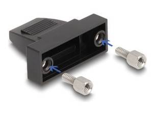 Delock - D-Sub 9-pin connector housing - male / female, for flat cable