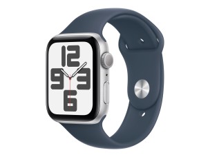 Apple Watch SE (GPS) 2nd generation - silver aluminium - smart watch with sport band - storm blue - 32 GB