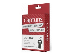 Capture - label tape - laminated - 1 cassette(s) - Roll (1.2 cm x 5.5 m) (alternative for: DYMO 18483)
