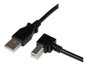 StarTech.com 1m USB 2.0 A to Right Angle B Cable Cord - 1 m USB Printer Cable - Right Angle USB B Cable - 1x USB A (M), 1x USB B (M) (USBAB1MR) - USB cable - USB Type B to USB - 1 m