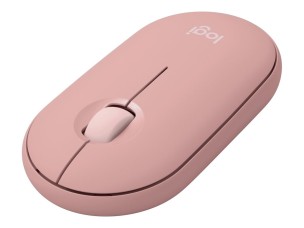 Logitech Pebble Mouse 2 M350s - mouse - Bluetooth 5.2 LE - tonal rose