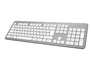 Hama "KW-700" - keypad - QWERTZ - German - white, silver Input Device