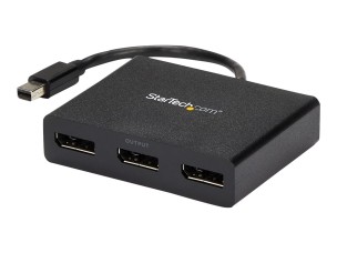 StarTech.com 3-Port Multi Monitor Adapter, Mini DisplayPort 1.2 to 3x DisplayPort MST Hub, Triple 1080p or Dual 4K 30Hz, mDP to DP MST Video Splitter for Extended Desktop on Windows PCs - Multi Stream Transport (MSTMDP123DP) - video splitter - 3 ports