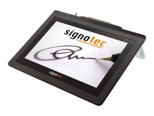 signotec Delta Touch Pen Display - signature terminal - USB, Ethernet 10/100Base-TX - pure white, RAL 7021, RAL 9010, black grey