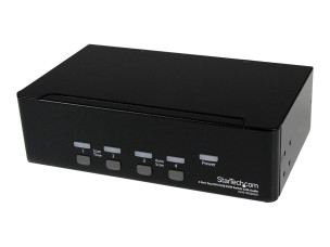 StarTech.com 4-Port Dual KVM Switch with Audio for DVI Computers - Built-in USB Hub (SV431DD2DUA) - KVM / audio / USB switch - 4 ports