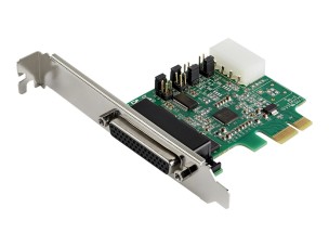 StarTech.com 4-port PCI Express RS232 Serial Adapter Card, PCIe RS232 Serial Host Controller Card, PCIe to Serial DB9 Card, 16950 UART, Desktop Expansion Card, Windows, macOS, Linux - Full/Low-Profile Brackets (PEX4S953) - serial adapter - PCIe - RS-232 x