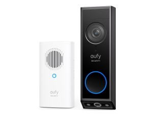 Eufy Video Doorbell 2K - smart doorbell and chime - black - with Edge HomeBase Mini