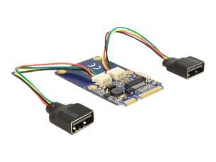 Delock MiniPCIe I/O PCIe full size 2 x USB 2.0 - USB adapter - PCIe Mini Card - USB 2.0 x 2