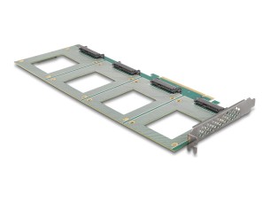 Delock - storage controller - bifurcation , 288 x 122 mm - U.2 NVMe - PCIe 4.0 x16