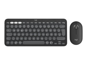 Logitech Pebble 2 Combo - keyboard and mouse set - QWERTY - US International - tonal graphite Input Device