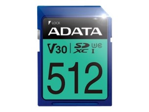 ADATA Premier Pro SDXC UHS-I U3 Class 10 (V30S) - flash memory card - 512 GB - SDXC UHS-I