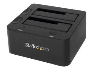 StarTech.com Dual-Bay USB 3.0 to SATA Hard Drive Docking Station, USB Hard Drive Dock, External 2.53.5 SATA IIIIII, SSDHDD Docking Station, Hot-Swap Hard Drive Bay - Top-Loading - storage controller - SATA 6Gb/s - USB 3.0