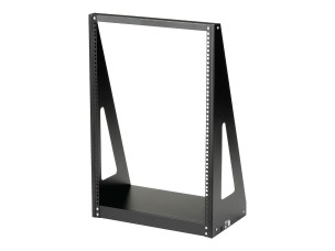 StarTech.com 16U Open Frame Network Rack - 19" 2 Post Free Standing Desktop Rack for Computer, AV, Media, IT Equipment for Server Room (2POSTRACK16) - rack - 16U