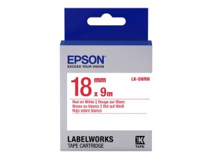 Epson LabelWorks LK-5WRN - label tape - 1 cassette(s) - Roll (1.8 cm x 9 m)