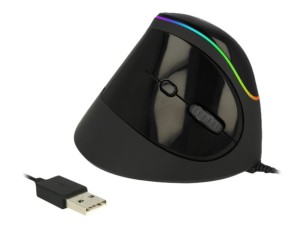 Delock Ergonomic - vertical mouse - USB 2.0 - black