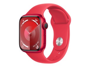 Apple Watch Series 9 (GPS + Cellular) (PRODUCT) RED - red aluminium - smart watch with sport band - red - 64 GB