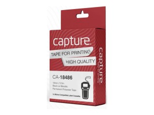 Capture - label tape - laminated - 1 cassette(s) - Roll (1.2 cm x 5.5 m) (alternative for: DYMO 18486)