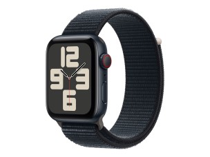 Apple Watch SE (GPS + Cellular) 2nd generation - midnight aluminium - smart watch with sport loop - midnight - 32 GB