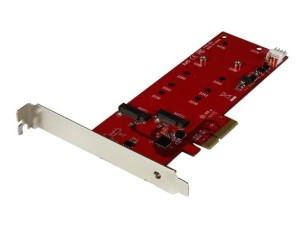 StarTech.com 2x M.2 SATA SSD Controller Card - PCIe - PCI Express M.2 SATA III Controller - NGFF Card Adapter (PEX2M2) - storage controller - M.2 Card / SATA 6Gb/s - PCIe 2.0 x2