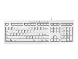 CHERRY STREAM KEYBOARD - keyboard - QWERTY - English - grey white Input Device