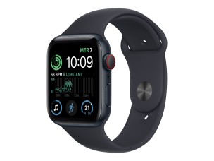 Apple Watch SE (GPS + Cellular) 2nd generation - midnight aluminium - smart watch with sport band - midnight - 32 GB