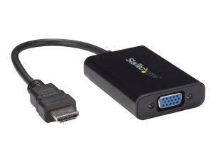 StarTech.com HDMI to VGA Video Adapter Converter with Audio for Desktop PC / Laptop / Ultrabook - 1920x1080 - adapter - HDMI / VGA / audio - 25 cm