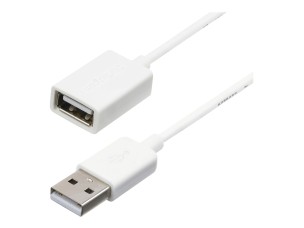 StarTech.com 3m White USB 2.0 Extension Cable Cord - A to A - USB Male to Female Cable - 1x USB A (M), 1x USB A (F) - White, 3 meter (USBEXTPAA3MW) - USB extension cable - USB to USB - 3 m