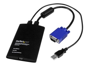 StarTech.com USB Crash Cart Adapter - File Transfer & Video - Portable Server Room Laptop to KVM Console Crash Cart (NOTECONS02) - KVM switch - 1 ports