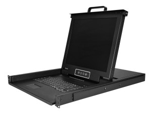 StarTech.com 8 Port Rackmount KVM Console with 6ft Cables, Integrated KVM Switch with 17" LCD Monitor, Fully Featured 1U LCD KVM Drawer- OSD KVM, Durable 50,000 MTBF, USB + VGA Support - 17in. LCD KVM Drawer (RKCONS1708K) - KVM console - 17"