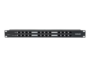 Intellinet PoE Patch Panel, 24 Port Patch Panel with 12 port RJ45 Data In and 12 port RJ45 Data and Power Out, Passive Power over Ethernet Delivered on 12 Ports, 1U, CAT5e - PoE injector - 120 Watt