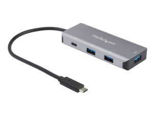 StarTech.com 4 Port USB C Hub w/ 3x USB A & 1x USB C, SuperSpeed 10Gbps USB Type-C, USB 3.1/3.2 Gen 2 Hub, USB Bus Powered, Compact USB-C to USB Adapter Hub, Portable/Laptop Hub, Aluminum - Windows/macOS/Linux (HB31C3A1CB) - hub - 4 ports