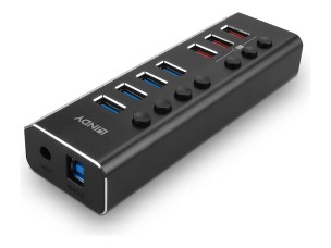 Lindy - hub - with 3 quick charge 3.0 ports - 7 ports