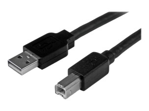 StarTech.com 15m / 50 ft Active USB 2.0 A to B Cable - Long 15 m USB Cable - 50 ft USB Printer Cable - 1x USB A (M), 1x USB B (M) - Black (USB2HAB50AC) - USB cable - USB Type B to USB - 15 m