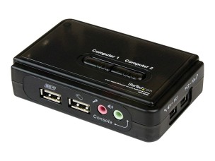 StarTech.com 2 Port USB VGA KVM Switch - Single VGA - Hot-key & Audio Support - 2048x1536 @60Hz KVM Switch - KVM Video Switch (SV211KUSB) - KVM / audio switch - 2 ports