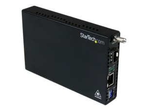 StarTech.com Gigabit Ethernet Fiber Media Converter with Open SFP Slot - Fiber to Ethernet Converter - Gigabit Ethernet Media Converter (ET91000SFP2) - fibre media converter - 100Mb LAN, 1GbE