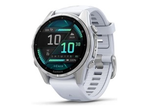 Garmin Fenix 8 - silver - sport watch with band - whitestone - 32 GB