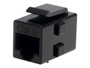 StarTech.com Cat 6 RJ45 Keystone Jack Network Coupler - F/F (C6KEYCOUPLER) - network coupler - black